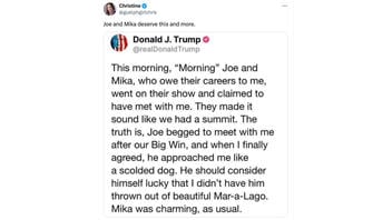 Fact Check: Trump Did NOT Post That Joe Scarborough 'Approached Me Like A Scolded Dog' At Mar-a-Lago 