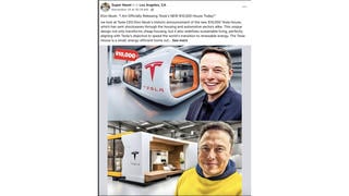 Fact Check: Elon Musk Did NOT Announce $10,000 'Tesla House' In November 2024