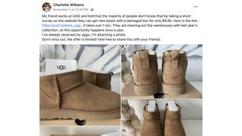 Fact Check: Answering Survey Will NOT Get Respondents $10 UGG Boots