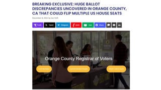 Fact Check: NO Evidence Of Ballot Cheating During Orange County, California, Bomb Threat Livestream Interruption Or Any Other Time In November 2024