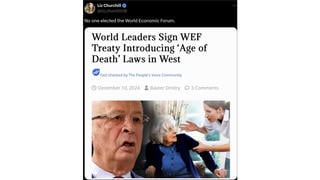 Fact Check: World Leaders Did NOT Sign World Economic Forum Treaty Introducing 'Age of Death' Laws