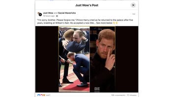 Fact Check: Authentic Photos Do NOT Show Prince Harry Kneeling, Apologizing To Prince William, The Composite Image Is Likely AI-Generated