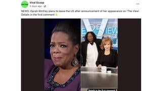 Fact Check: NO Evidence Oprah Winfrey Said She Is Leaving US Over 2024 Presidential Election Results