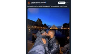 Fact Check: Photo Does NOT Show LeBron James Kissing Unidentified Man In Paris