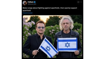 Fact Check: FAKE Image Shows Bono And Bob Geldof Waving Israeli Flags