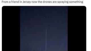 Fact Check: Video Does NOT Show New Jersey Drone 'Spraying' -- It's Jetliner Contrail