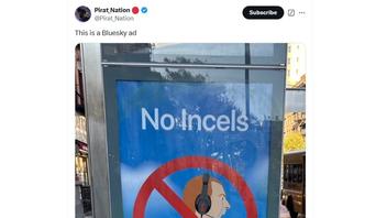 Fact Check: 'No Incels' Poster In New York City Bus Shelter Was NOT A Bluesky Ad