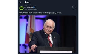 Fact Check: NO Evidence Dick Cheney Died In December 2024