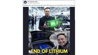 Fact Check: Elon Musk Did NOT Announce New Aluminum Battery In December 2024