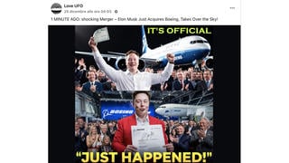 Fact Check: Elon Musk Did NOT Purchase Boeing As Of December 24, 2024