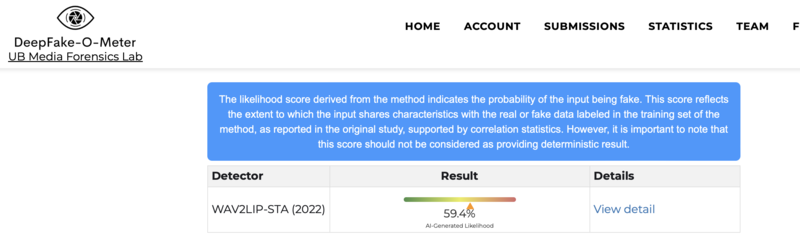 DEEPFAKE O METER VIDEO RESULT for LA Wildfire AI Video.png