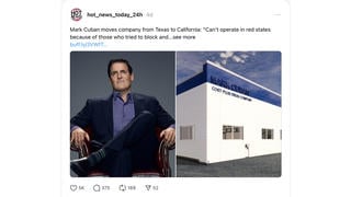 Fact Check: NO Evidence Mark Cuban Moved Company From Texas To California