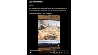 Fact Check: Weather Channel Did NOT Show Human Remains On Live Broadcast About January 2025 California Wildfires