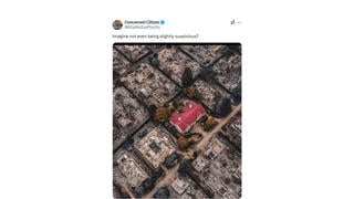 Fact Check: Red-Roofed House Is NOT Real Home Unscathed By Los Angeles Fires -- Google AI Image