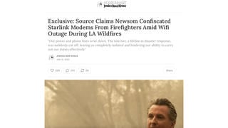 Fact Check: NO Evidence Gov. Gavin Newsom Ordered Firefighters Not To Use Starlink Modems