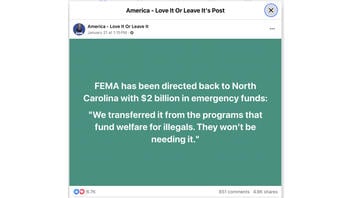 Fact Check: Trump Did NOT Redirect $2 Billion From 'Welfare For Illegals' To NC As Of January 27, 2025 -- Originated On Satirical Site