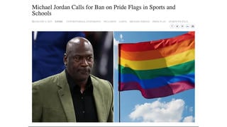 Fact Check: Michael Jordan Did NOT Call For A Ban On The Pride Flag From US Schools And Sports -- Article Is From Self-Described Satire Site