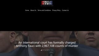 Fact Check: International Court Did NOT Charge Fauci with 2,967,108 Counts of Murder