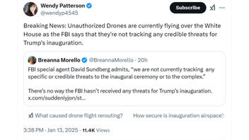 Fact Check: NO Evidence Of Unauthorized Drones Over White House On January 13, 2025