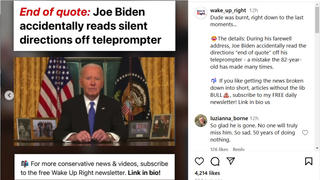 Fact Check: Biden Saying 'End of Quote' In Farewell Address Was NOT A Mistake