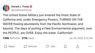 Fact Check: California Denies US Troops Entered California To Turn On Water -- Says Federal Government Restarted Federal Water Pumps