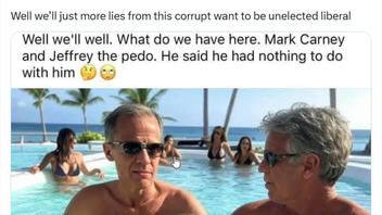 Fact Check: Image Showing Canada's Mark Carney With Jeffrey Epstein In Pool Is NOT Authentic -- Likely AI Creation