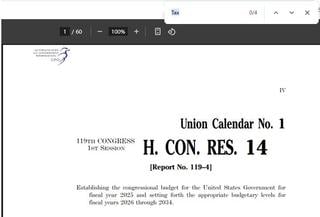 Fact Check: February 2025 GOP Budget Resolution Does NOT Include An End To Taxes On Tips -- It Just Contains Revenue and Spending Targets