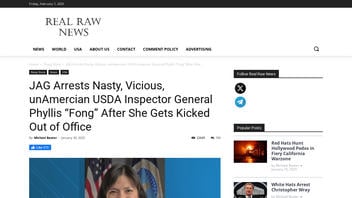 Fact Check: Story About Arrest Of USDA Inspector General Phyllis Fong Originated On Site With Satire Disclaimer