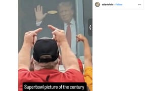 Fact Check: Photo Does NOT Show Man Flipping Off Trump During 2025 Super Bowl -- It Was Taken In 2023