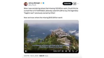 Fact Check: Zelenskyy Did NOT Spend 14.2 Million Euros To Buy 'Legendary Eagle's Nest Previously Owned By Hitler'