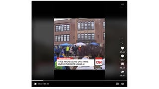 Fact Check: Post Does NOT Show Real CNN Video Of Yale Professors Protesting Student Use Of AI 