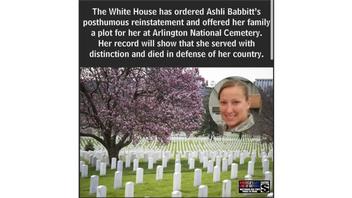 Fact Check: Claim the White House Offered Ashli Babbitt's Family A Plot In Arlington National Cemetery's Section 16 Originated On Satirical Facebook Page