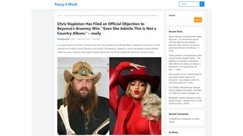 Fact Check: Clickbait Story About Chris Stapleton Filing Official Objection To Beyoncé Grammy Win Is Baseless