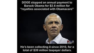 Fact Check: Claim DOGE Halted $2.6 Million Annual Payment To Obama For 'Obamacare Royalties' Originated On Satire Site