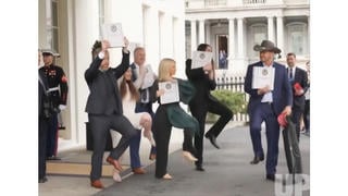 Fact Check: AI Video Shows Influencers Dancing At White House Holding 'Epstein Files' Binders  -- No Actual Dancing Was Reported