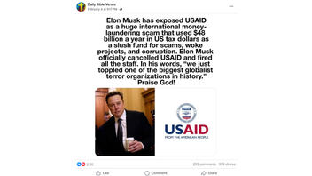 Fact Check: Elon Musk Did NOT Call USAID 'One Of The Biggest Globalist Terror Organizations In History'