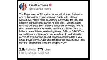 Fact Check:  President Trump Did NOT Post About Education Department Developing Fork & Spoon Hybrid --  Fake Screenshot