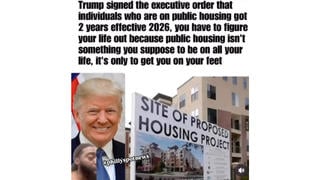 Fact Check: NO Evidence Trump Signed Executive Order Setting Two-Year Deadline For Residents To Leave Public Housing As Of February 12, 2025