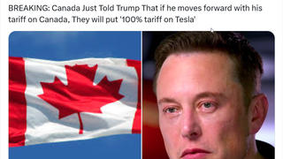 Fact Check: Canadian Government Did NOT Threaten '100% Tariff On Tesla' In February 2025; Individual Politicians Did