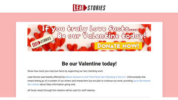 Be Our Valentine!  Donate If You ❤️ Facts!