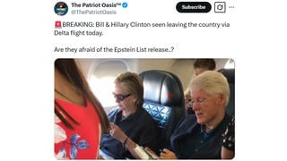 Fact Check: Photo Does NOT Show Bill And Hillary Clinton Fleeing U.S. Before Epstein Document Release