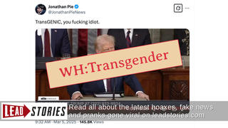 Fact Check: President Trump Did NOT Mistake 'Transgenic' For 'Transgender' While Talking About Mice Before Congress