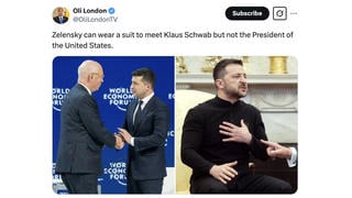 Fact Check: Zelenskyy Did NOT Wear Suit In Meeting With Klaus Schwab After February 2025  White House Visit 