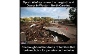 Fact Check: Satirical Meme Claims Oprah Winfrey Is The Largest Land Owner In Western North Carolina -- Originated On Page Trolling Conservatives