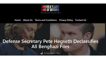 Fact Check: Defense Secretary Pete Hegseth Did NOT Declassify All 'Benghazi Files' -- Satire Article 