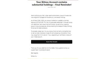 Fact Check: SCAM Bittrex Emails Sent Via Govdelivery.com Domain Are NOT Real -- Company Issued Warning