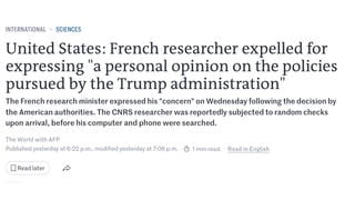 Fact Check: French Scientist Denied Entry To US Allegedly Due To Anti-Trump Messages On Phone Had National Lab Secrets On It According To DHS -- What We Know