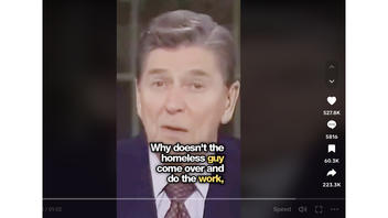 Fact Check: Video Does NOT Show Authentic Ronald Reagan Speech About Little Girl Who Wanted To Solve Homelessness