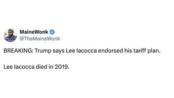 Fact Check: Donald Trump Did NOT Say the Late Lee Iacocca Endorsed His 2025 Tariff Plans