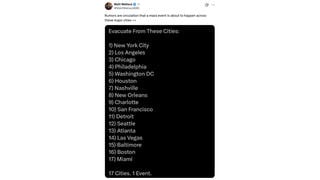 Fact Check: 17 'Major Cities' In US Did NOT Issue Evacuation Orders Between April 1 and April 7, 2025